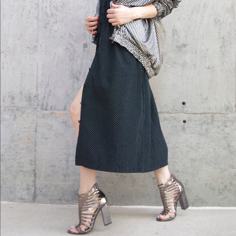 Vintage/ Statement Silver Bomber Jacket - image 2